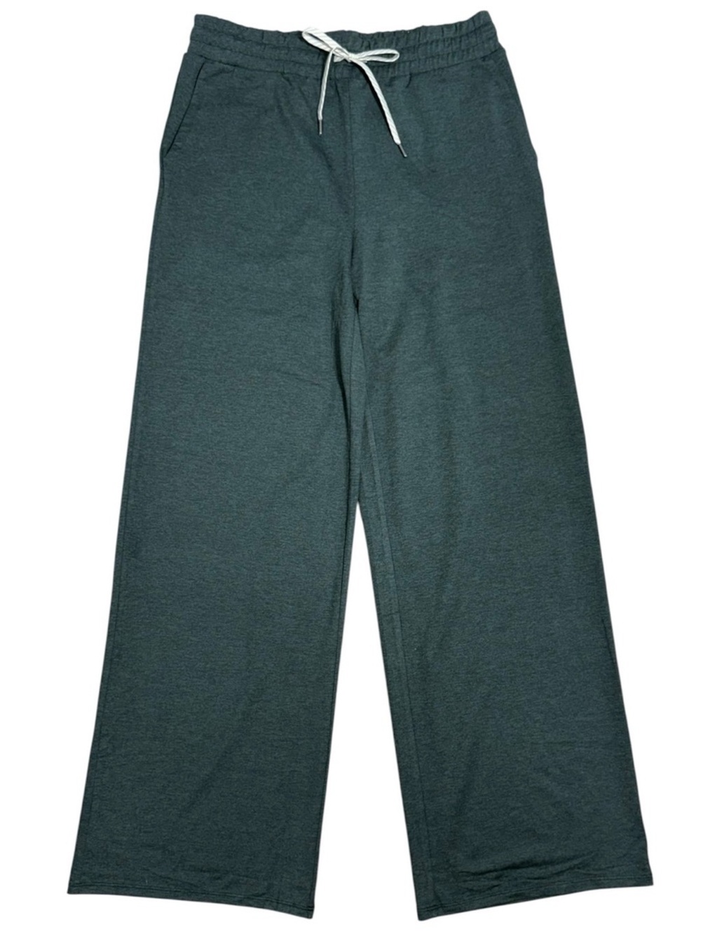 Vuori Halo Essential Wideleg Pants Hemlock Heather Green DreamKnit Size M NWT - Picture 2 of 4